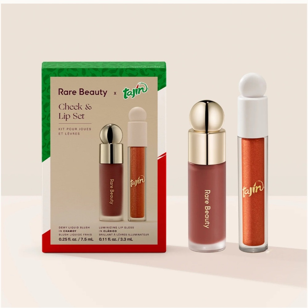 Rare Beauty Lip Gloss and Balm Duo - Orange and Brown